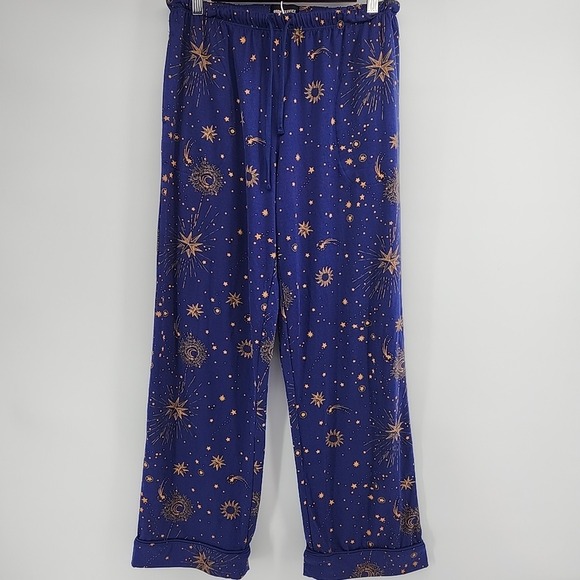 Room Service Pajamas Womens S 2 Piece Set Viral Whimsigoth Moon Star Celestial - Picture 6 of 7